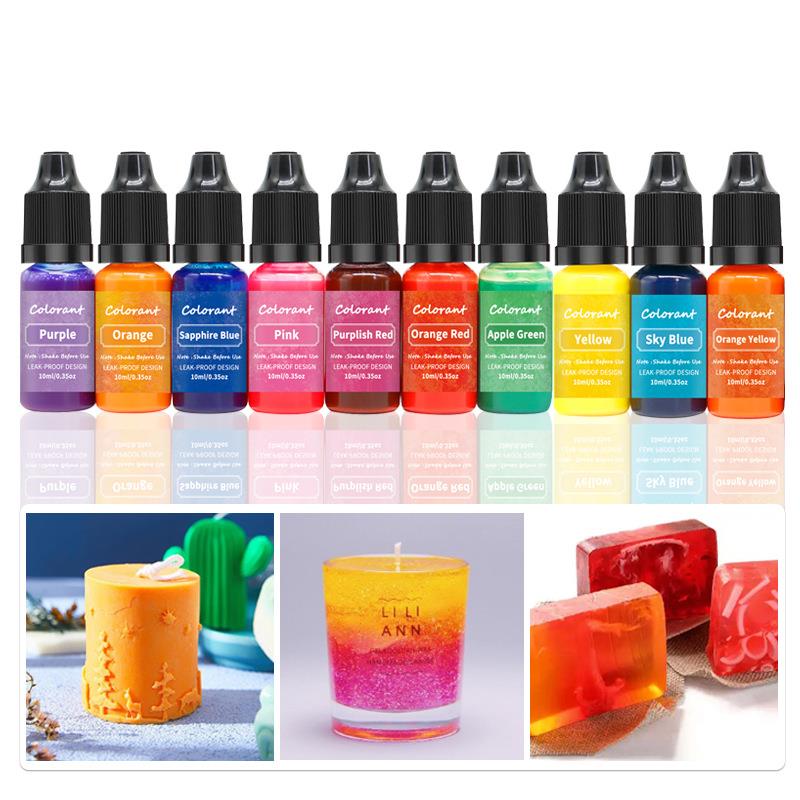 Candle Supplies Beeswax - キャンドルワックス顔料着色剤,20色,10ml