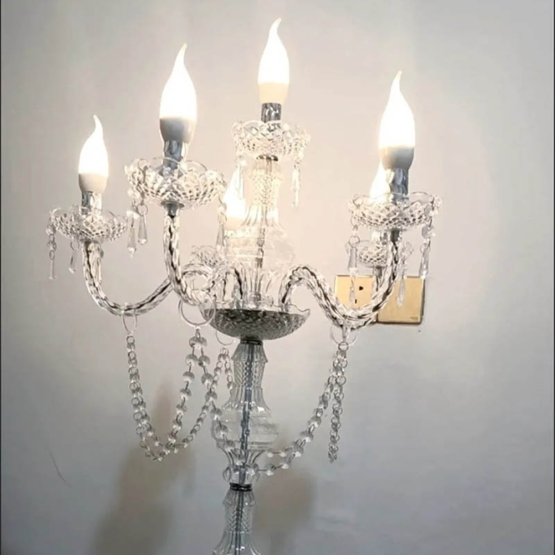 Candle Supplies Free Shipping - モダンな高級キャンドルランプ結婚式のセンターピースエレガントなテーブルランプリビングルームのキャンドルライト美的装飾用品装飾