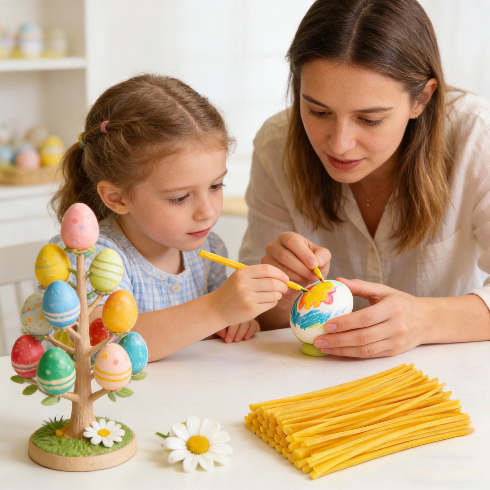 卵デコレーション用蜜蝋スティック120本 イースターアート用 - Candle Supplies Beeswax のレビューと価格
