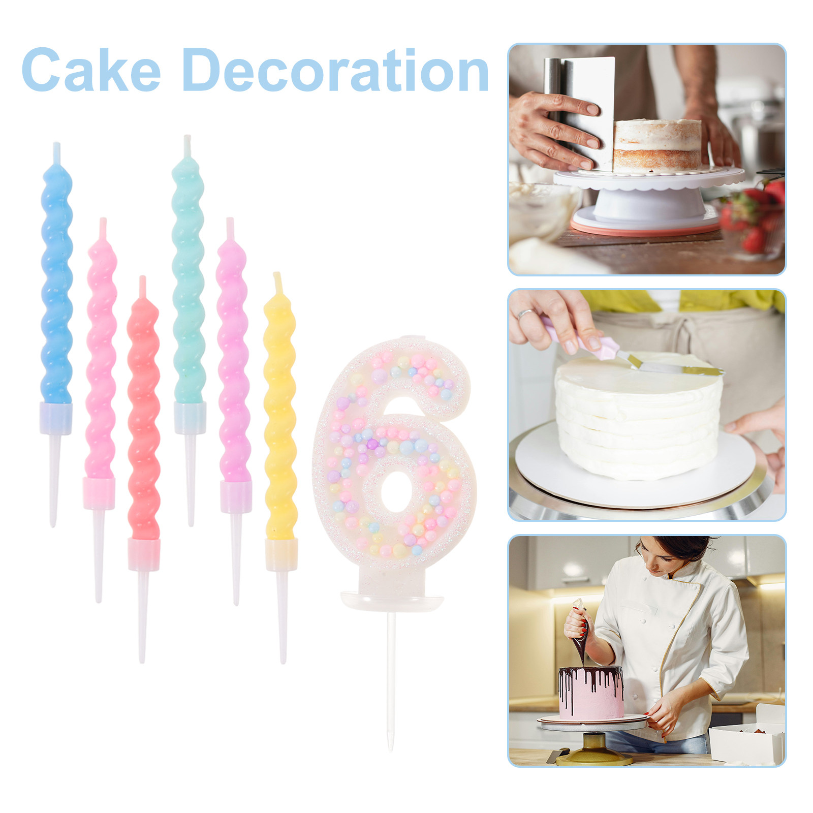 13個入り カラフルスパイラルバースデーキャンドル マカロン - Candle Supply のレビューと価格