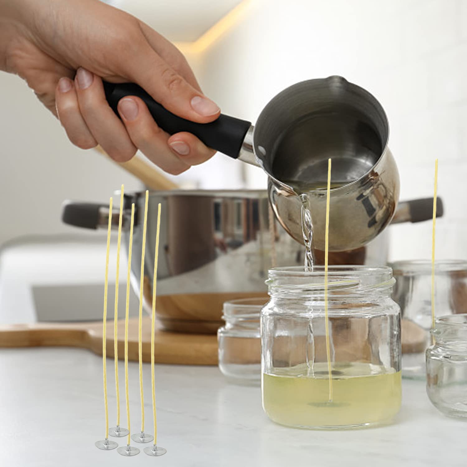 100 個の蜜蝋キャンドル芯 9-20 センチメートル 10 - Candle Supplies Beeswax のレビューと価格